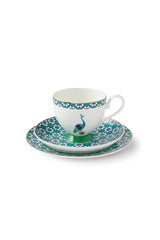 WHIMSICAL Dessert Plate Peacock Set of 2