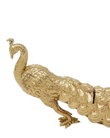 Ajrakh Vintage Brass Peacock Name Card Holder