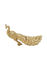 Ajrakh Vintage Brass Peacock Name Card Holder