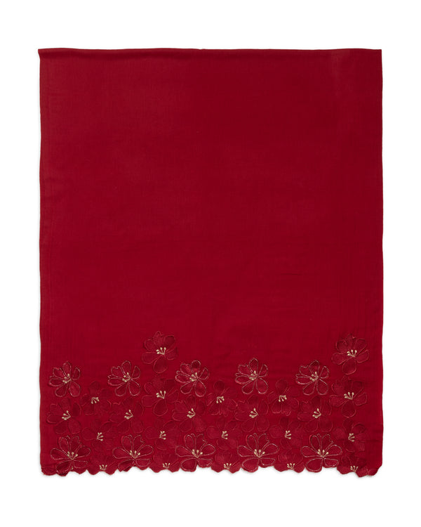 AMAYA FLORAL STOLE Ruby