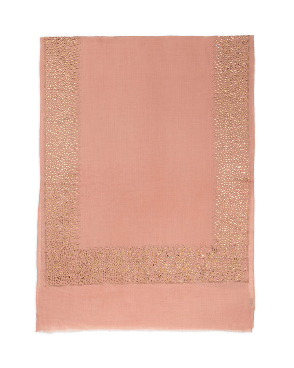 MEERA MIRROR STOLE - Dusky Pink