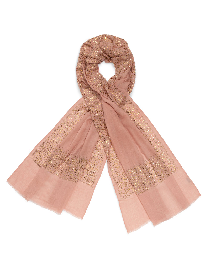 MEERA MIRROR STOLE - Dusky Pink