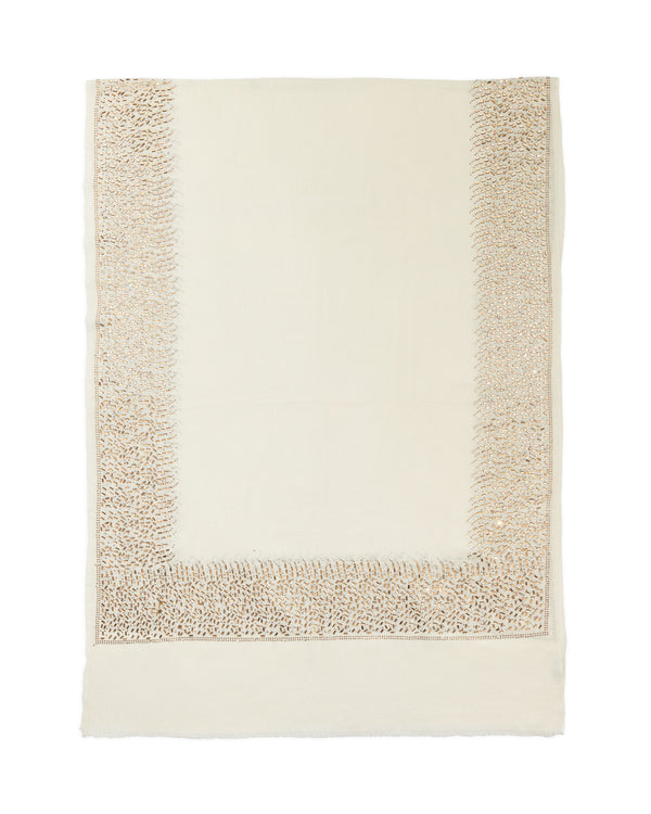 MEERA MIRROR STOLE - Ivory