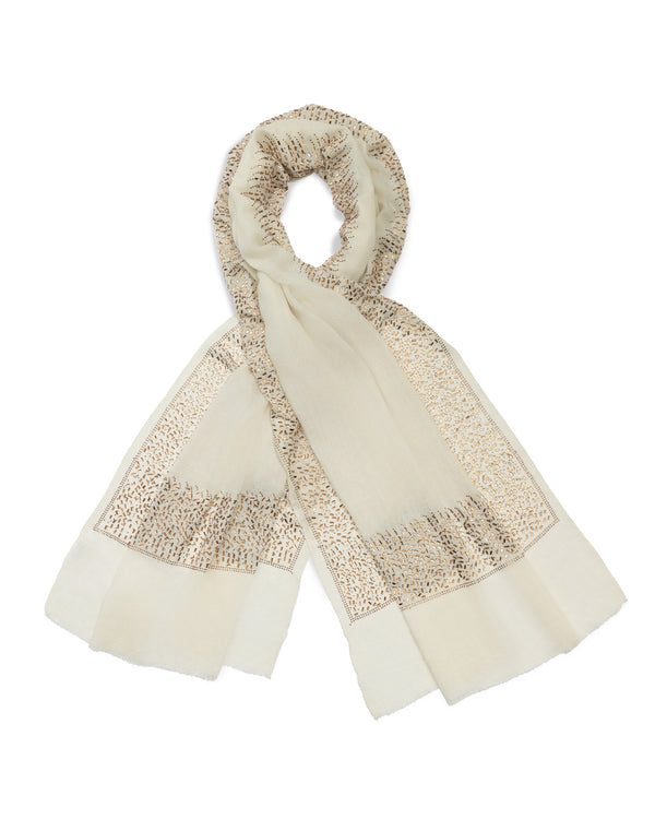 MEERA MIRROR STOLE - Ivory