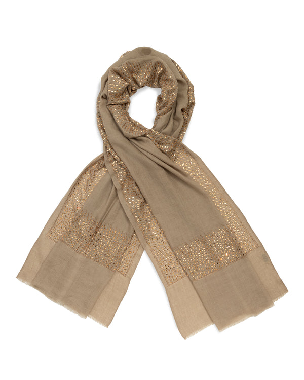 MEERA MIRROR STOLE - Nutty Beige