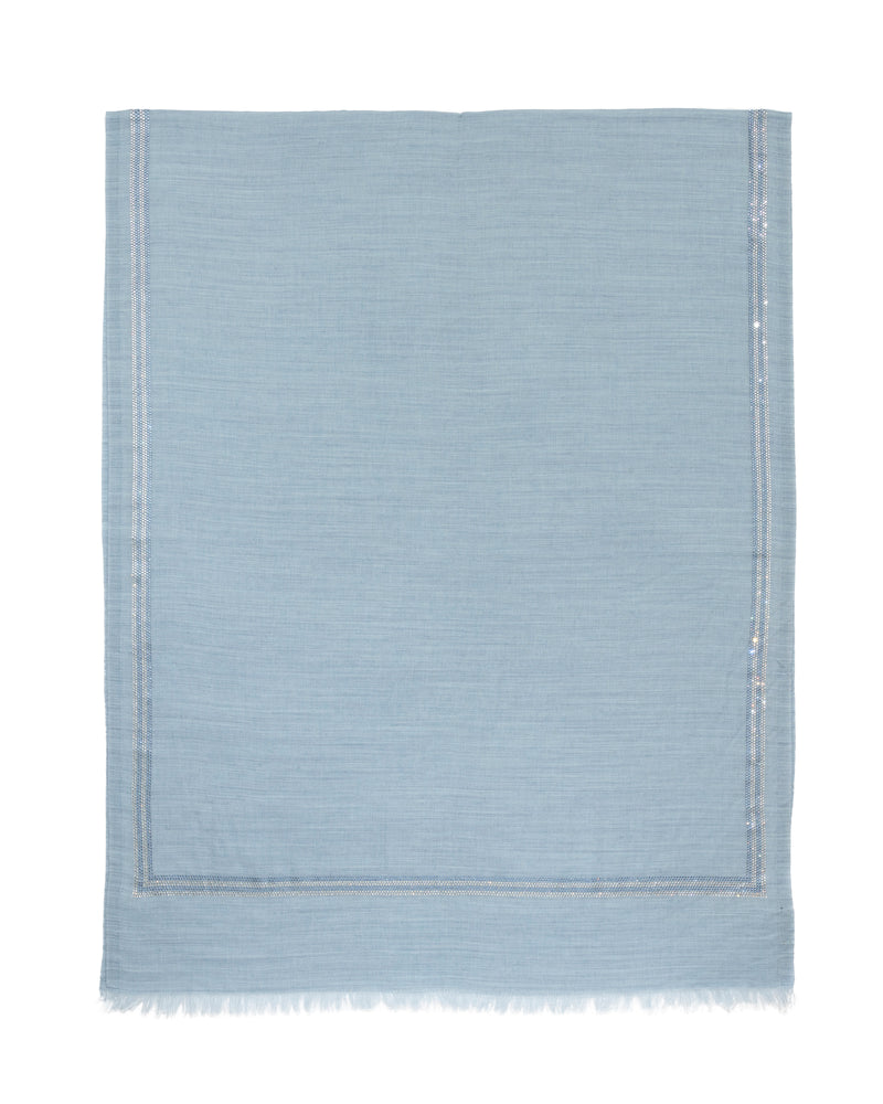 KARISHMA CRYSTAL STOLE - Baby Blue