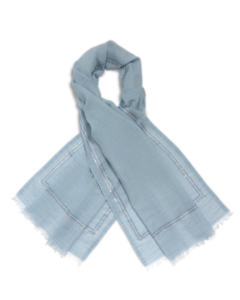 KARISHMA CRYSTAL STOLE - Baby Blue