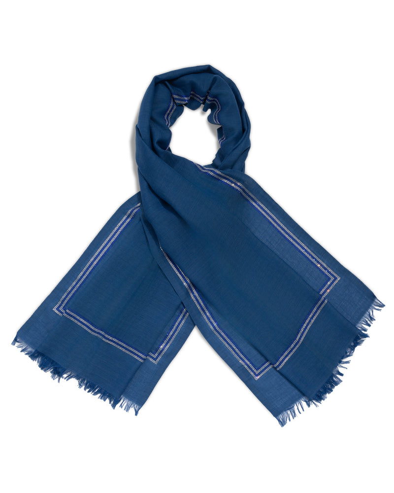 KARISHMA CRYSTAL STOLE - Royal Blue