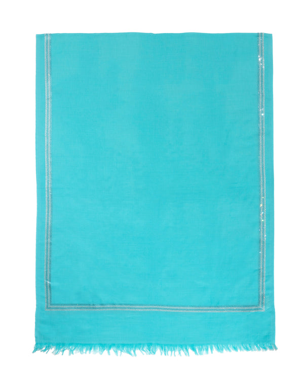 KARISHMA CRYSTAL STOLE - Turquoise