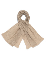 JAYA CHIKANKARI STOLE - Nutty Beige