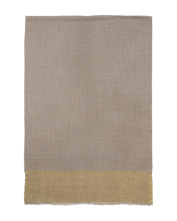 ZARI PALLA STOLE - Nutty Beige