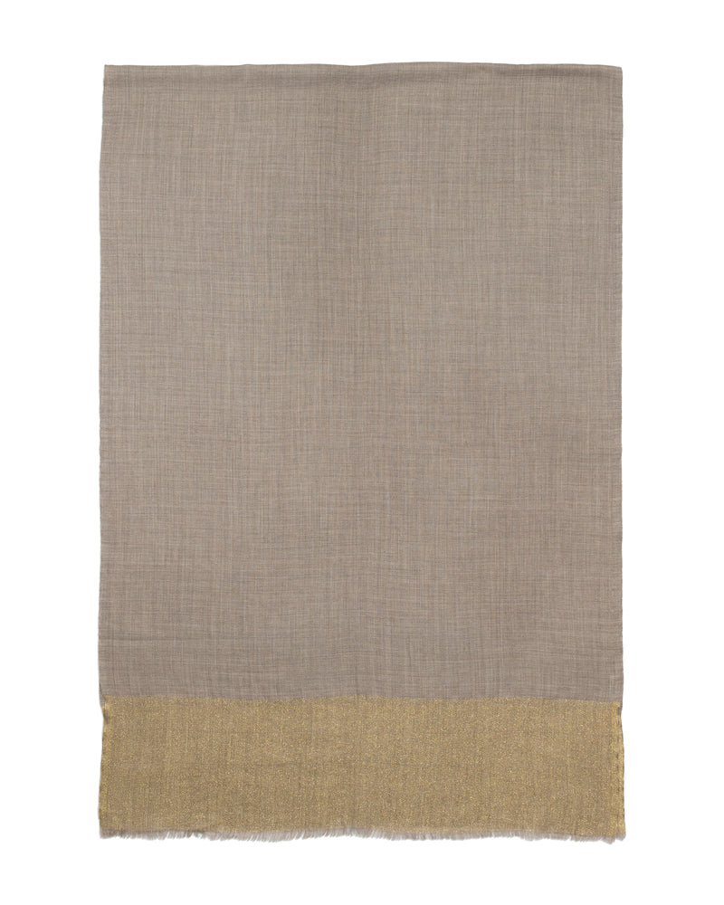 ZARI PALLA STOLE - Nutty Beige