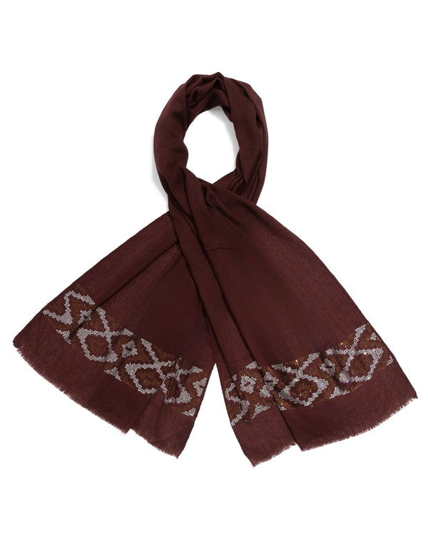 INDRA CRYSTAL STOLE - Maroon