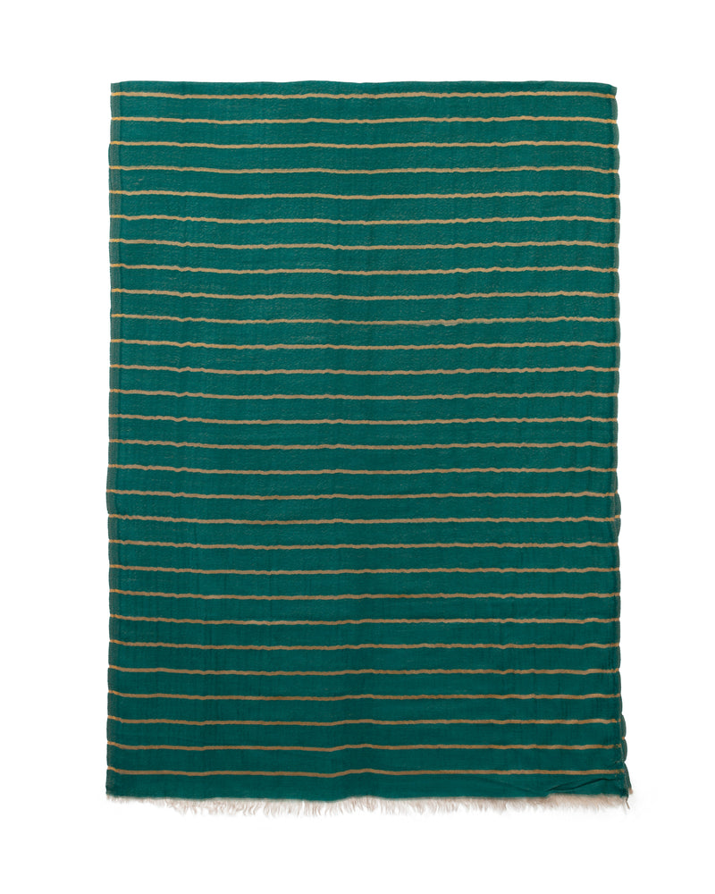 SARIKA STRIPES STOLE - Emerald Green