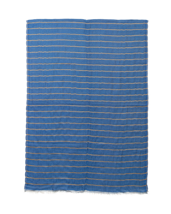 SARIKA STRIPES STOLE - Blue