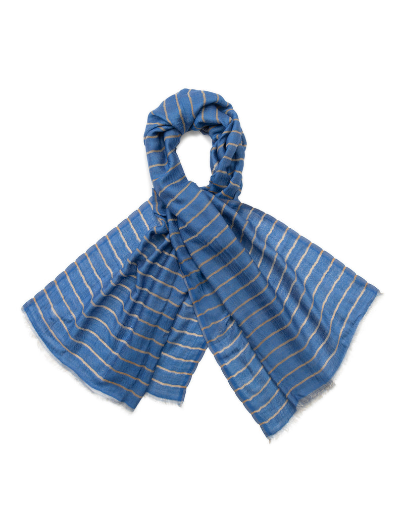 SARIKA STRIPES STOLE - Blue